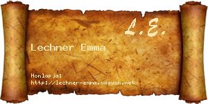 Lechner Emma névjegykártya